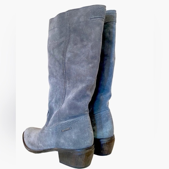 Vintage DIESEL Grey Suede Cowboy Boot Coastal Cowgirl Western Pull-On Size 7 - Picture 2 of 14